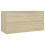 Mueble con lavabo madera de ingeniería roble Sonoma de , Tocadores de baño - Ref: Foro24-3071651, Precio: 295,98 €, Descuento: %