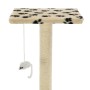 Rascador para gatos con poste de sisal 95 cm huellas beige de vidaXL, Mobiliario para gatos - Ref: Foro24-170515, Precio: 58,...