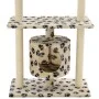 Rascador para gatos con poste de sisal 95 cm huellas beige de vidaXL, Mobiliario para gatos - Ref: Foro24-170515, Precio: 57,...