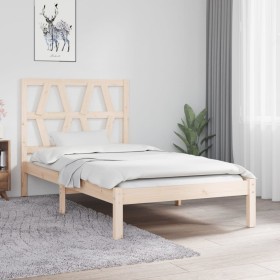 Estructura de cama madera maciza de pino 90x190 cm de , Camas y somieres - Ref: Foro24-3103963, Precio: 82,97 €, Descuento: %