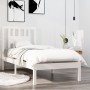 Estructura de cama individual madera maciza blanco 90x190 cm de , Camas y somieres - Ref: Foro24-3104029, Precio: 88,86 €, De...