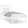 Estructura de cama individual madera maciza blanco 90x190 cm de , Camas y somieres - Ref: Foro24-3104029, Precio: 88,86 €, De...