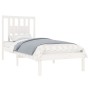 Estructura de cama individual madera maciza blanco 90x190 cm de , Camas y somieres - Ref: Foro24-3104029, Precio: 88,86 €, De...