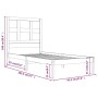 Estructura de cama madera maciza de pino 90x190 cm de , Camas y somieres - Ref: Foro24-3104443, Precio: 83,34 €, Descuento: %