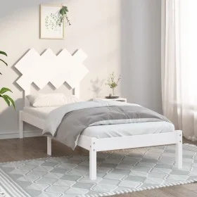 Estructura de cama individual de madera maciza blanco 90x190 cm de , Camas y somieres - Ref: Foro24-3104834, Precio: 83,61 €,...