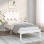 Estructura de cama individual de madera maciza blanco 90x190 cm de , Camas y somieres - Ref: Foro24-3104834, Precio: 84,52 €,...