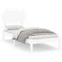 Estructura de cama individual de madera maciza blanco 90x190 cm de , Camas y somieres - Ref: Foro24-3104834, Precio: 84,52 €,...
