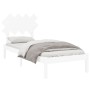 Estructura de cama individual de madera maciza blanco 90x190 cm de , Camas y somieres - Ref: Foro24-3104834, Precio: 84,52 €,...