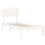Estructura de cama individual de madera maciza blanco 90x190 cm de , Camas y somieres - Ref: Foro24-3104834, Precio: 84,52 €,...