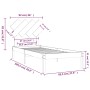 Estructura de cama individual de madera maciza blanco 90x190 cm de , Camas y somieres - Ref: Foro24-3104834, Precio: 84,52 €,...