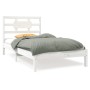 Estructura de cama individual madera maciza blanco 90x190 cm de , Camas y somieres - Ref: Foro24-3105631, Precio: 89,33 €, De...
