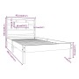 Estructura de cama individual madera maciza blanco 90x190 cm de , Camas y somieres - Ref: Foro24-3105631, Precio: 89,33 €, De...