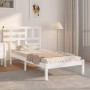 Estructura de cama individual madera maciza blanco 90x190 cm de , Camas y somieres - Ref: Foro24-3105916, Precio: 86,97 €, De...