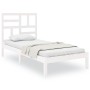 Estructura de cama individual madera maciza blanco 90x190 cm de , Camas y somieres - Ref: Foro24-3105916, Precio: 86,97 €, De...