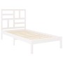 Estructura de cama individual madera maciza blanco 90x190 cm de , Camas y somieres - Ref: Foro24-3105916, Precio: 86,97 €, De...
