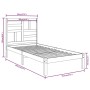 Estructura de cama individual madera maciza blanco 90x190 cm de , Camas y somieres - Ref: Foro24-3105916, Precio: 86,97 €, De...