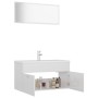 Juego de muebles de baño madera de ingeniería blanco brillo de , Muebles de baño - Ref: Foro24-3070889, Precio: 257,26 €, Des...