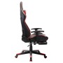 Silla de gaming con reposapiés cuero sintético negro y rojo en Sillas gaming | Comprar online en Foru.es