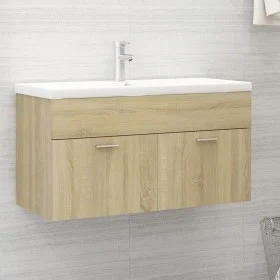 Mueble con lavabo madera de ingeniería roble Sonoma de , Tocadores de baño - Ref: Foro24-3071291, Precio: 279,41 €, Descuento: %