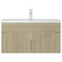 Mueble con lavabo madera de ingeniería roble Sonoma de , Tocadores de baño - Ref: Foro24-3071291, Precio: 291,61 €, Descuento: %