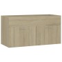 Mueble con lavabo madera de ingeniería roble Sonoma de , Tocadores de baño - Ref: Foro24-3071291, Precio: 291,61 €, Descuento: %