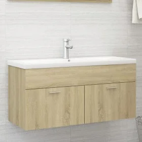 Sonoma oak engineered wood vanity unit with sink by , bathroom vanities - Ref: Foro24-3071300, Price: 308,21 €, Discount: %