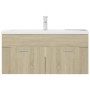 Mueble con lavabo madera de ingeniería roble Sonoma de , Tocadores de baño - Ref: Foro24-3071300, Precio: 320,50 €, Descuento: %