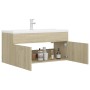 Mueble con lavabo madera de ingeniería roble Sonoma de , Tocadores de baño - Ref: Foro24-3071300, Precio: 320,50 €, Descuento: %