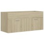 Mueble con lavabo madera de ingeniería roble Sonoma de , Tocadores de baño - Ref: Foro24-3071300, Precio: 320,50 €, Descuento: %