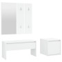 Set de muebles de recibidor madera contrachapada blanco brillo de , Armarios roperos - Ref: Foro24-3082050, Precio: 128,08 €,...