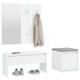 Set de muebles de recibidor madera contrachapada blanco brillo de , Armarios roperos - Ref: Foro24-3082050, Precio: 128,08 €,...