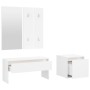 Set de muebles de recibidor madera contrachapada blanco brillo de , Armarios roperos - Ref: Foro24-3082050, Precio: 128,08 €,...
