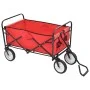 Carrito de mano plegable de acero color rojo de vidaXL, Carretillas de carga - Ref: Foro24-143778, Precio: 90,34 €, Descuento: %