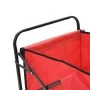 Carrito de mano plegable de acero color rojo de vidaXL, Carretillas de carga - Ref: Foro24-143778, Precio: 90,34 €, Descuento: %