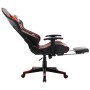 Silla de gaming con reposapiés cuero sintético negro y rojo en Sillas gaming | Comprar online en Foru.es