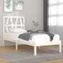 Estructura de cama madera maciza de pino blanco 90x190 cm de , Camas y somieres - Ref: Foro24-3103964, Precio: 87,45 €, Descu...