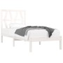 Estructura de cama madera maciza de pino blanco 90x190 cm de , Camas y somieres - Ref: Foro24-3103964, Precio: 87,45 €, Descu...