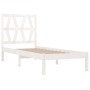 Estructura de cama madera maciza de pino blanco 90x190 cm de , Camas y somieres - Ref: Foro24-3103964, Precio: 87,45 €, Descu...