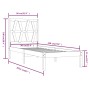 Estructura de cama madera maciza de pino blanco 90x190 cm de , Camas y somieres - Ref: Foro24-3103964, Precio: 87,45 €, Descu...