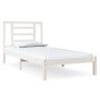 Estructura de cama madera maciza de pino blanco 90x190 cm de , Camas y somieres - Ref: Foro24-3104314, Precio: 86,95 €, Descu...