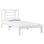 Estructura de cama madera maciza de pino blanco 90x190 cm de , Camas y somieres - Ref: Foro24-3104314, Precio: 86,95 €, Descu...