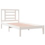Estructura de cama madera maciza de pino blanco 90x190 cm de , Camas y somieres - Ref: Foro24-3104314, Precio: 86,95 €, Descu...