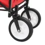 Carrito de mano plegable de acero color rojo de vidaXL, Carretillas de carga - Ref: Foro24-143778, Precio: 90,34 €, Descuento: %