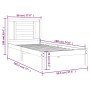 Estructura de cama madera maciza de pino blanco 90x190 cm de , Camas y somieres - Ref: Foro24-3104314, Precio: 86,95 €, Descu...