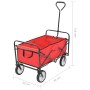 Carrito de mano plegable de acero color rojo de vidaXL, Carretillas de carga - Ref: Foro24-143778, Precio: 91,72 €, Descuento: %