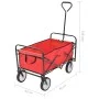 Carrito de mano plegable de acero color rojo de vidaXL, Carretillas de carga - Ref: Foro24-143778, Precio: 90,34 €, Descuento: %