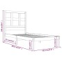 Estructura de cama madera maciza de pino blanco 90x190 cm de , Camas y somieres - Ref: Foro24-3104444, Precio: 87,76 €, Descu...