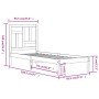 Estructura de cama madera maciza de pino 90x190 cm de , Camas y somieres - Ref: Foro24-3104508, Precio: 81,89 €, Descuento: %