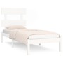 Estructura de cama individual madera maciza blanco 90x190 cm de , Camas y somieres - Ref: Foro24-3104639, Precio: 83,08 €, De...