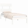 Estructura de cama individual madera maciza blanco 90x190 cm de , Camas y somieres - Ref: Foro24-3104639, Precio: 83,08 €, De...